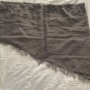Gray Beaded Shawl